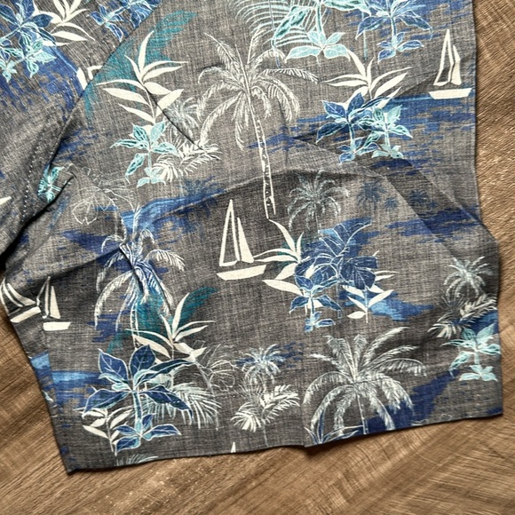 Scully Farthest Point Hawaiian Sailboats Short Sleeve Button Down Shirt - XL - Picture 4 of 6